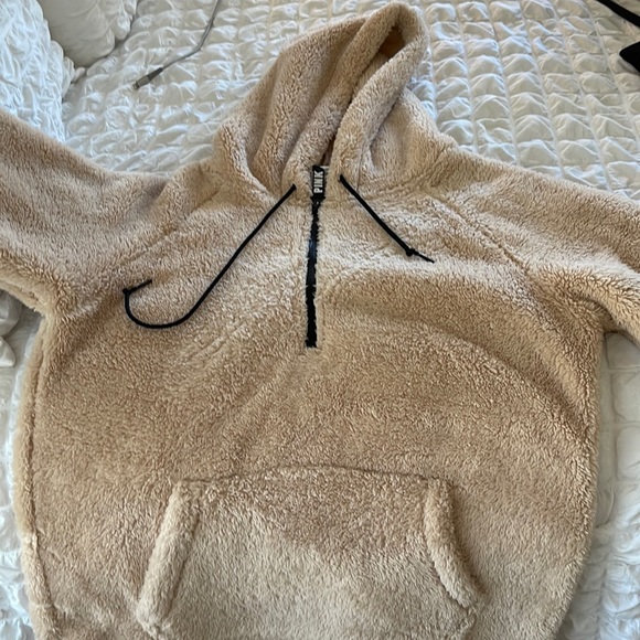 BEIGE “PINK” FLEECE JACKET - Picture 1 of 2